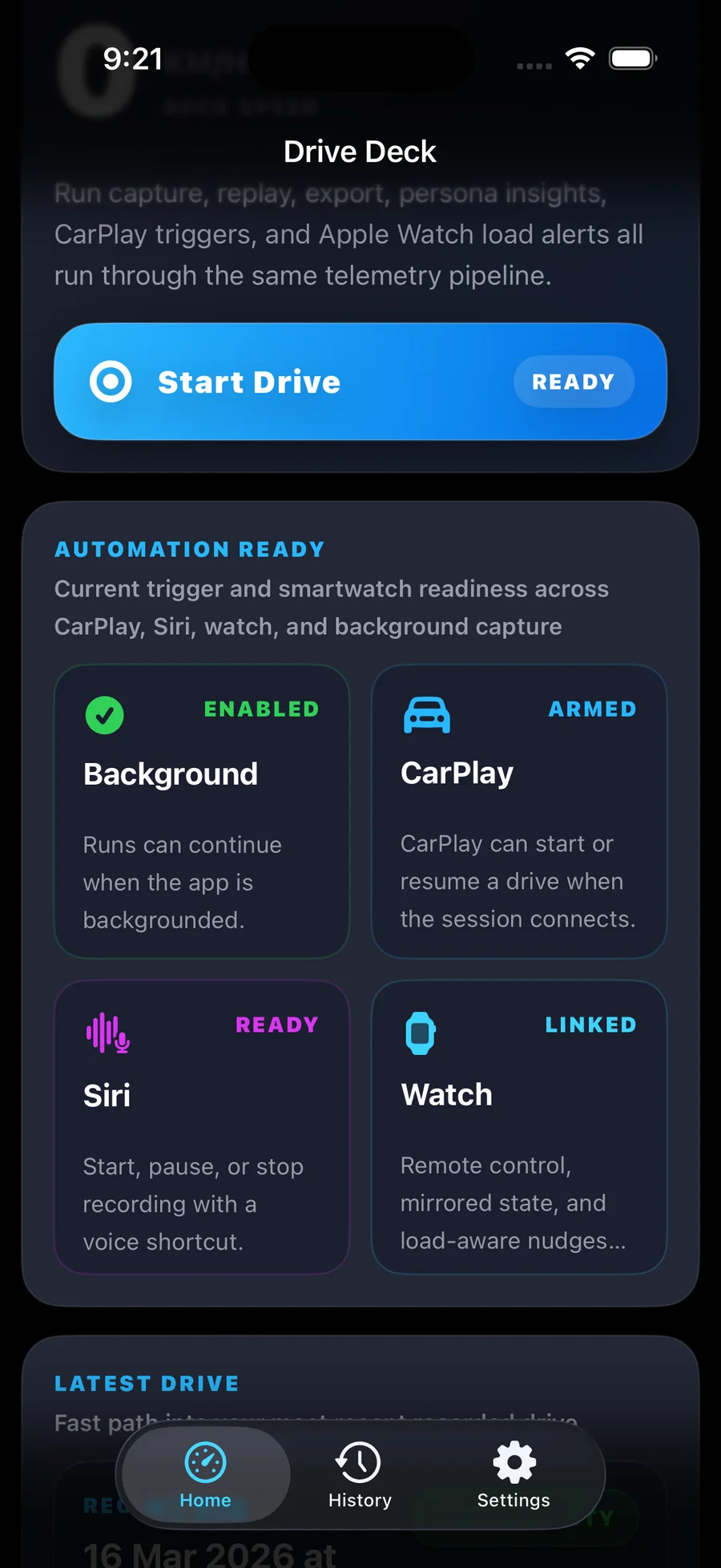 TorqueTrailPulse home dashboard preview